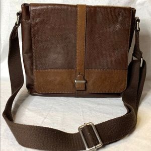 Fossil Buckner Leather Brown Messenger Bag